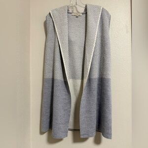 Lineamaglia Wool Blend Hooded Sleevless Sweater Vest